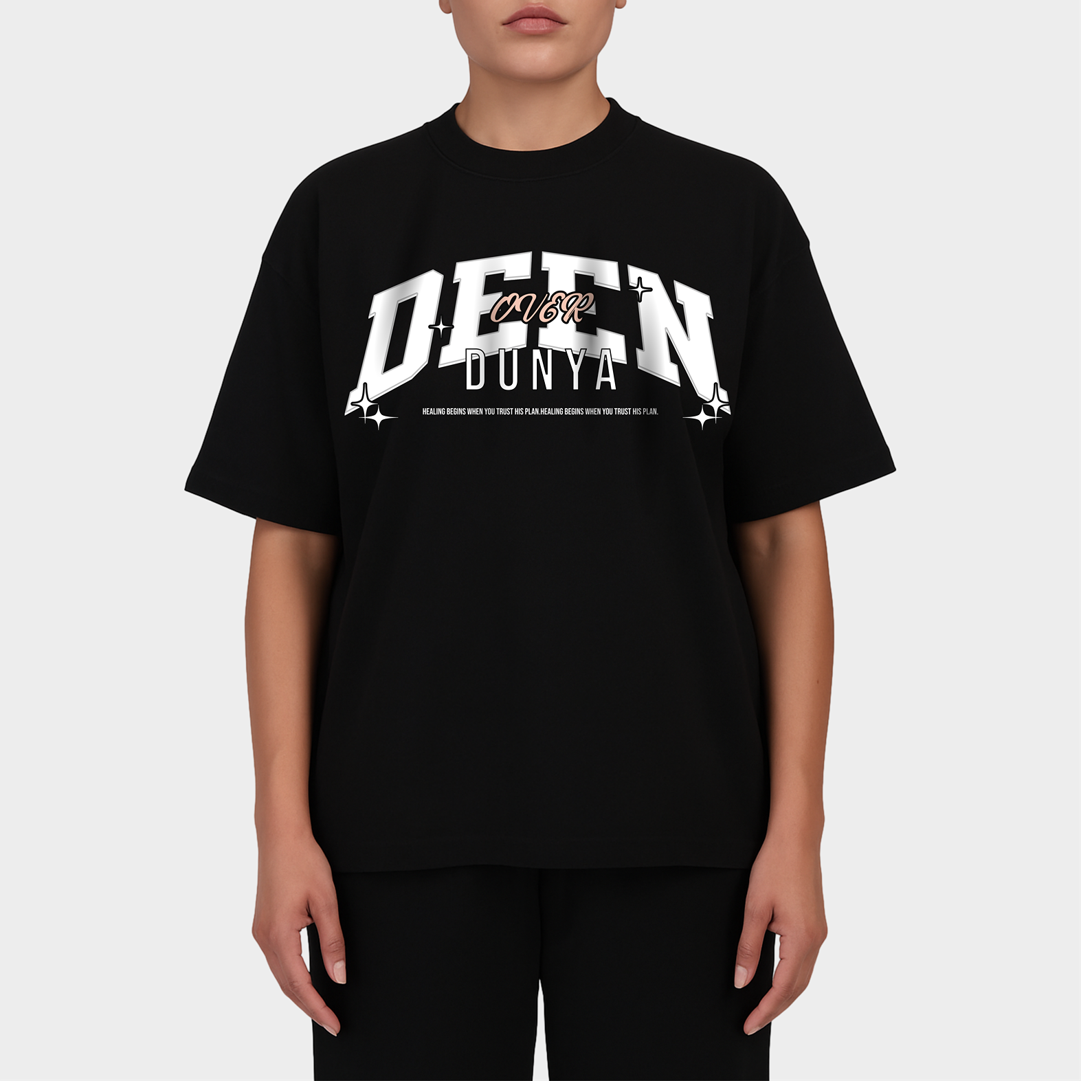 DEEN OVER DUNYA OVERSIZED T-SHIRT